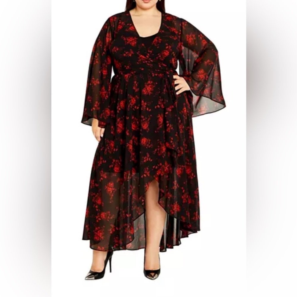 City chic Julissa maxi dress black new in package